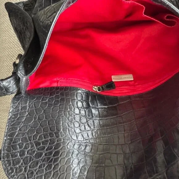 Black Leather Designer Purse - Picture 4 of 6